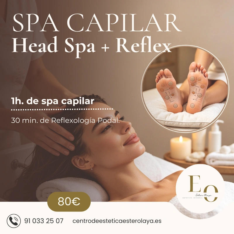 Spa Capilar Pack especial Head Spa Reflex en Ester Olaya, Centro de estética
